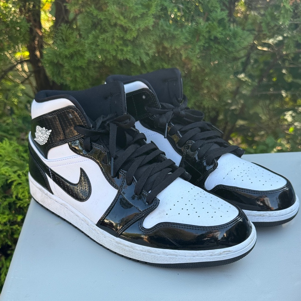 Air Jordan Nike Black and White Men's Sneakers